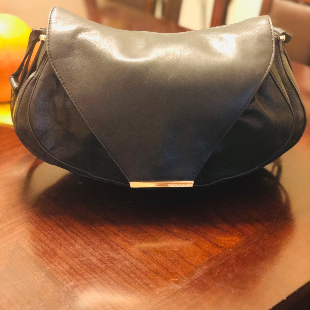 black Vince camutto real leather shoulder bag